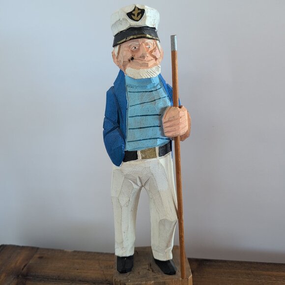 Handmade Other - Wooden Hand Carved Old World Sailer  11.5" Tall